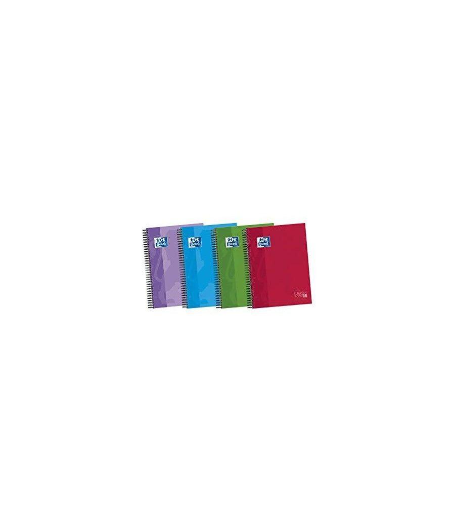 Oxford cuaderno europeanbook 5 microperforado 120 hojas (50% gratis) 5x5 tapas extraduras classic separadores a4+ colores vivos 