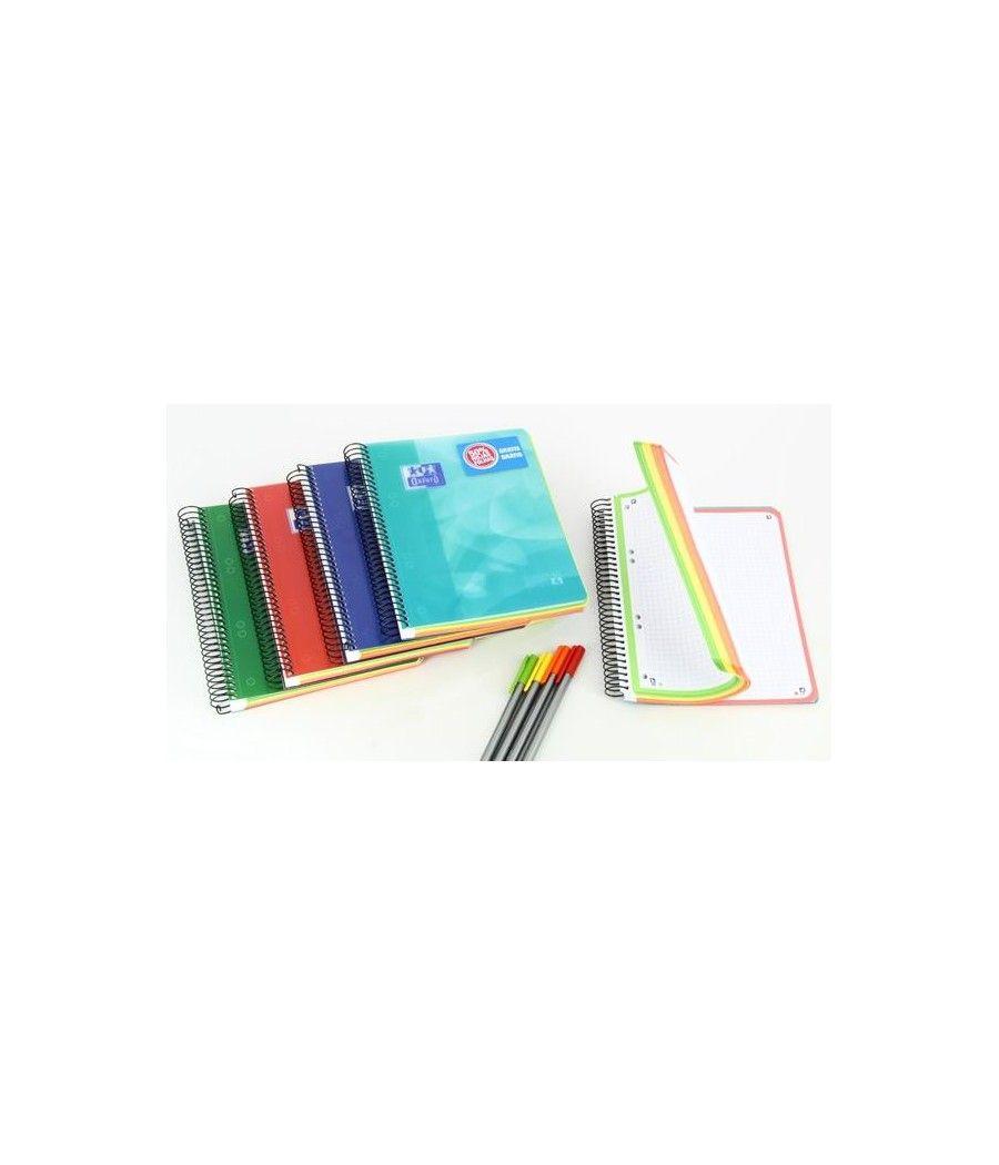 Oxford cuaderno europeanbook 4 microperforado 120 hojas (50% gratis) 5x5 tapas de plÁstico a5+ surtidos -5u- - Imagen 1