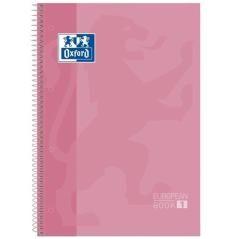 Oxford cuaderno europeanbook 1 microperforado 80 hojas 1 linea tapas extraduras classic a4+ rosa chicle -5u- - Imagen 1