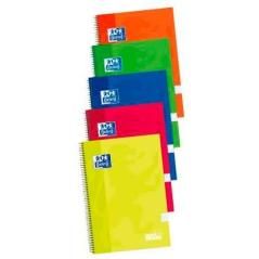 Oxford cuaderno espiral write&erase 80 hojas 4x4 con margen tapas extraduras folio colores -5u- - Imagen 1