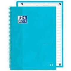 Oxford cuaderno europeanbook 1 school microperforado 80 hojas 1 lÍnea tapas extraduras touch a4+ azul pastel -5u- - Imagen 1