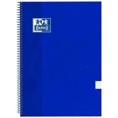 Oxford cuaderno espiral denim touch 80h 4x4 t/extraduras folio azul -pack 5u- - Imagen 1