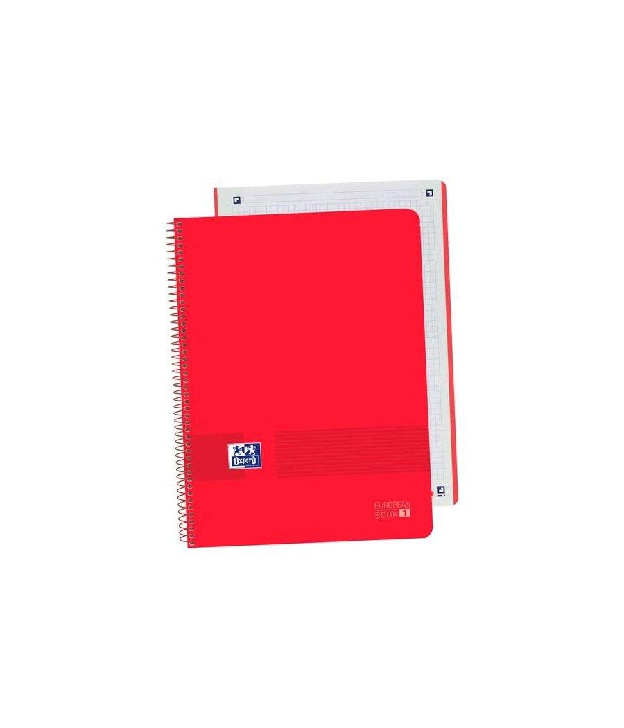 Oxford live&go cuaderno europeanbook 1 espiral 80h 5x5 t/plÁstico a4+ azul rojo -5u- - Imagen 1