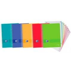 Oxford cuaderno europeanbook 8 live & go 160 hojas 5x5 microperforado t/ plÁstico a4+ colores surtidos - Imagen 1