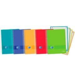 Oxford cuaderno europeanbook 4 live & go 120 hojas 5x5 microperforado t/ plÁstico a5+ colores surtidos - Imagen 1