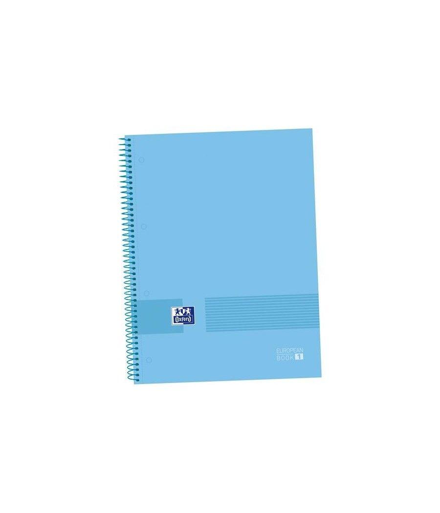 Oxford &you cuaderno europeanbook 1 espiral 80h 5x5 t/extraduras a4+ soft periwinkle blue -5u- - Imagen 1