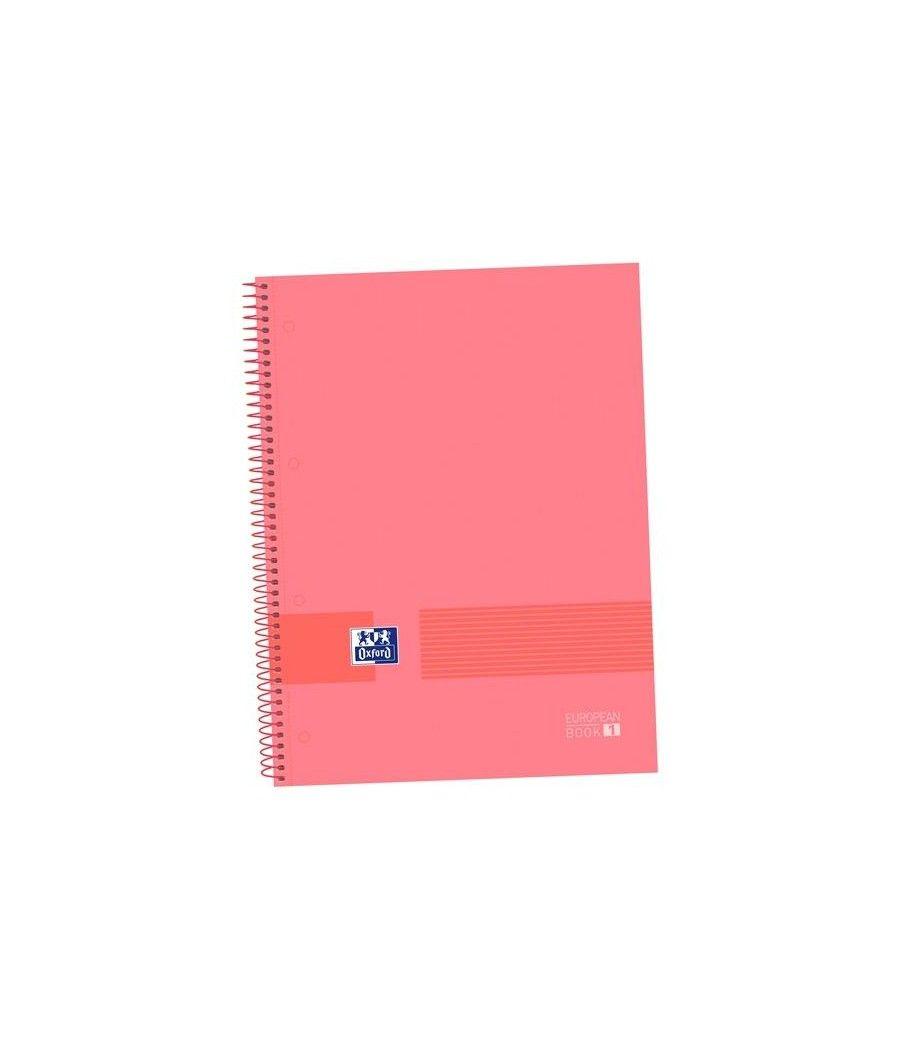 Oxford &you cuaderno europeanbook 1 espiral 80h 5x5 t/extraduras a4+ soft watermelon -5u- - Imagen 1