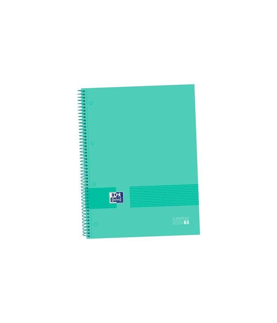 Oxford &you cuaderno europeanbook 1 espiral 80h 5x5 t/extraduras a4+ soft mint green -5u- - Imagen 1