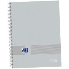 Oxford &you cuaderno europeanbook 1 espiral 80h 5x5 t/extraduras a4+ pure grey -5u- - Imagen 1