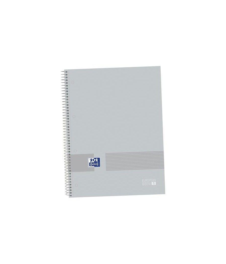 Oxford &you cuaderno europeanbook 1 espiral 80h 5x5 t/extraduras a4+ pure grey -5u- - Imagen 1