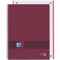 Oxford & you cuaderno europeanbook write&erase a4+ 80h 5x5 t/extraduras burdeos - Imagen 1