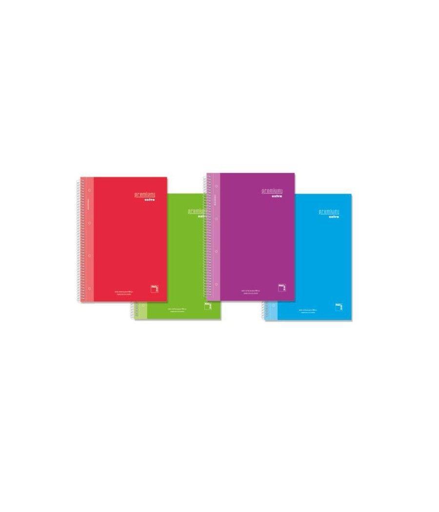 Pacsa cuaderno premium extra 80 hojas 4x4 c.m. tapa extradura folio 90gr 4 colores surtido -4u- - Imagen 1