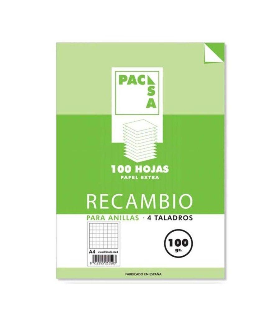 Pacsa recambio 4 taladros 100 hojas 100 gr 4x4 a4 - Imagen 1