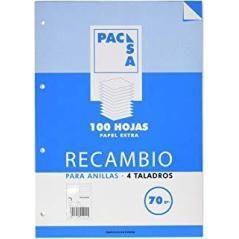 Pacsa recambio 4 taladros 100 hojas 70gr 4x4 a5 - Imagen 1