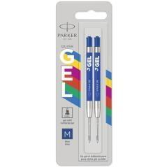 Parker recambio jotter punta media gel azul blister -2u-
