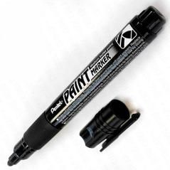 Pentel paint marker marcador permanente punta conica negro -12u- - Imagen 1