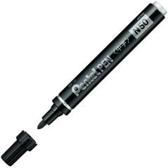 Pentel pen n50-ae marcador permanente cuerpo aluminio negro y punta media conica -12u- - Imagen 1