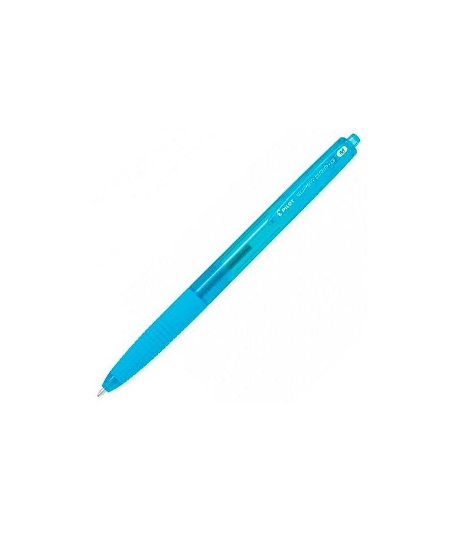 Pilot boligrafo supergrip g azul turquesa -12u- - Imagen 1