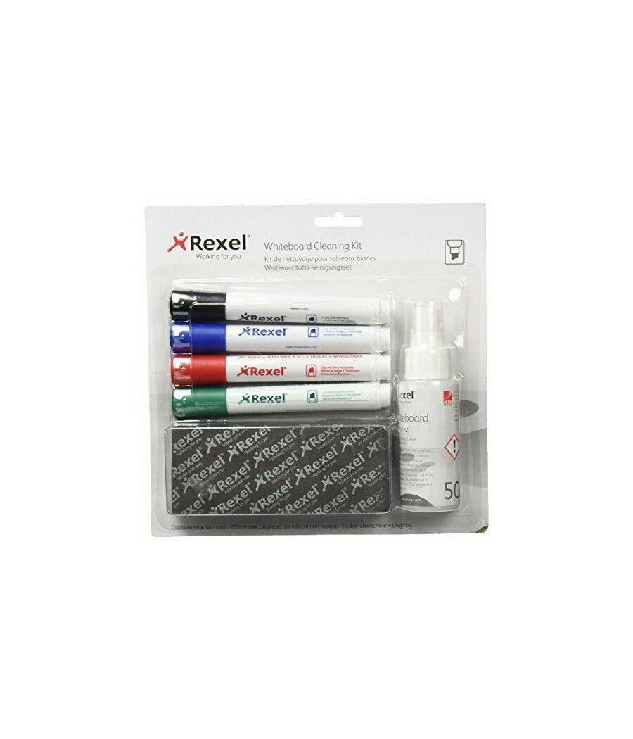 Rexel kit de escritura y limpieza para pizarras de borrado en seco - Imagen 1