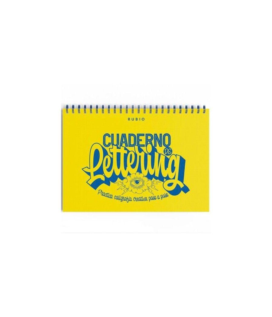 Rubio cuaderno de lettering practica caligrafÍa creativa paso a paso - Imagen 1