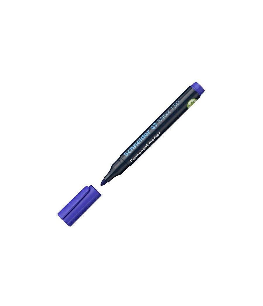 Schneider marcador permanente maxx 130 recargable punta redonda azul -10u- - Imagen 1