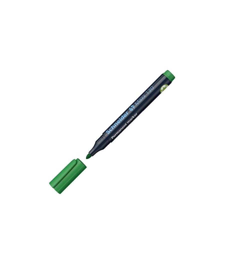 Schneider marcador permanente maxx 130 recargable punta redonda verde -10u- - Imagen 1