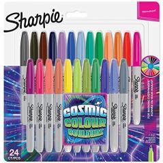 Sharpie marcador permanente fine 0,9mm surtidos cosmic punta redonda blister -24u- - Imagen 1