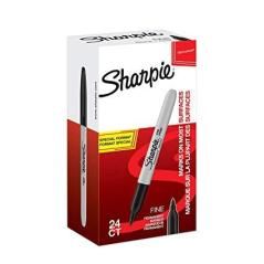Sharpie marcador permanente fine 0,9mm negro punta redonda pack de 20+4 - Imagen 1