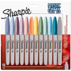Sharpie marcador permanente mystic gems c/surtidos pastel en blister de 12 - Imagen 1