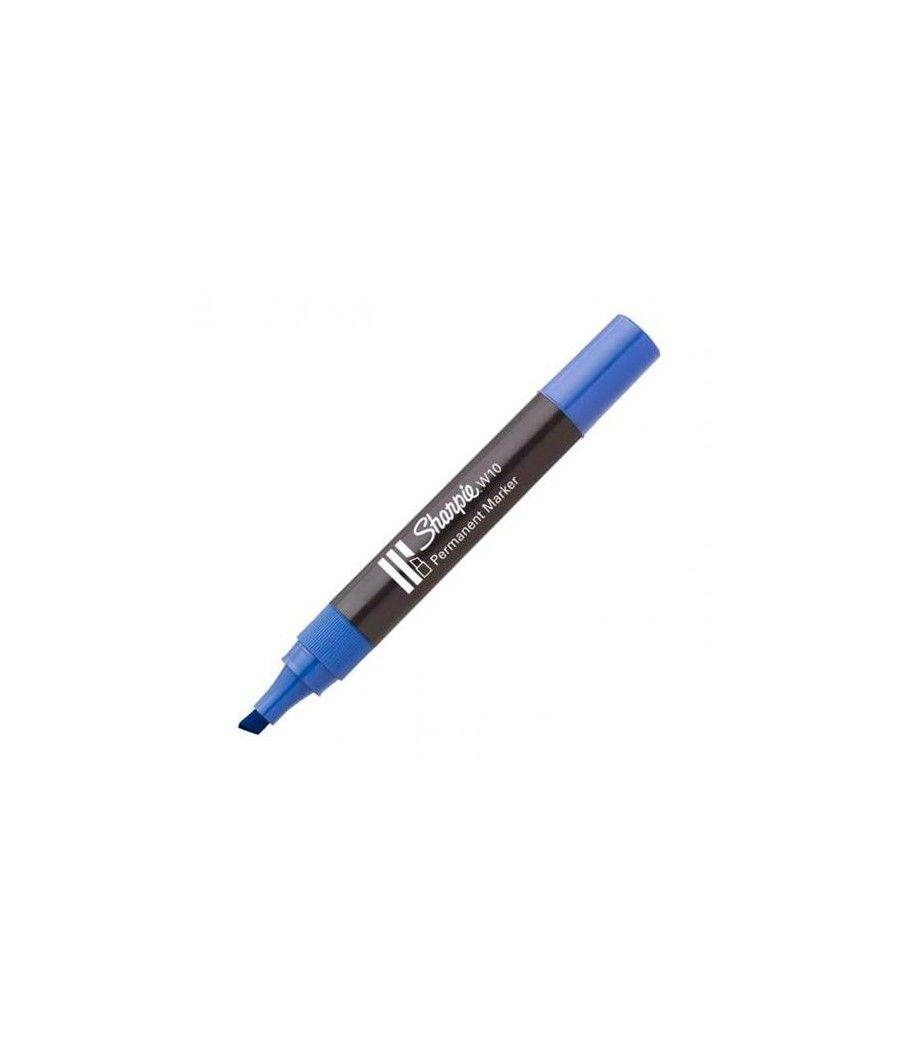 Sharpie marcador permanente azul w10 punta biselada -12u- - Imagen 1