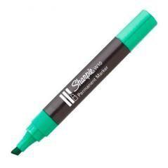 Sharpie marcador permanente verde w10 punta biselada -12u- - Imagen 1