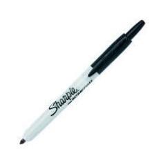 Sharpie marcador retractil permanente fine 0,9mm negro punta redonda -12u- - Imagen 1