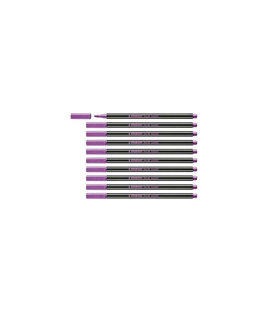 Rotulador STABILO Pen 68 Color malva Caja con 10 unidades 