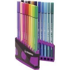 Stabilo pen 68 rotulador estuche 20 colores parade antracita-rosa - Imagen 1