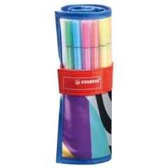 Stabilo pen 68 rollerset individual rotulador estuche nylon cierre velcro 25 colores (5 neÓn) - Imagen 1