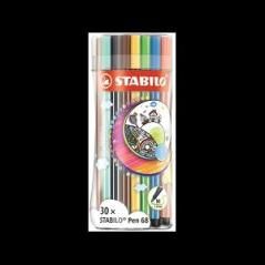 Stabilo pen 68 sleeve pack estuche de rotuladores plastico 30 colores - Imagen 1