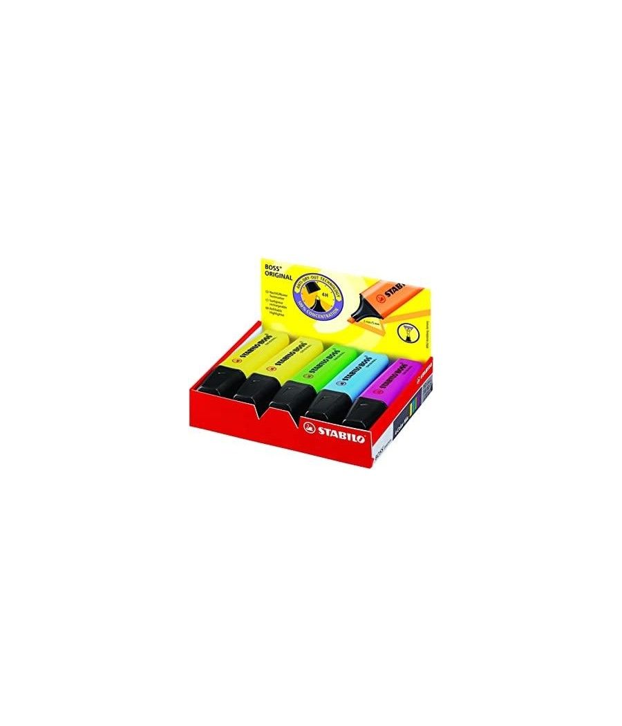 Stabilo boss marcador fluorescente estuche 10 colores colormix - Imagen 1