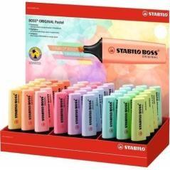 Stabilo expositor 45 marcadores fluorescentes boss original colores pastel surtidos - Imagen 1