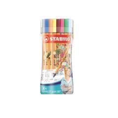 Stabilo pen 88 sleeve colores surtidos estuche de plástico 30 ud