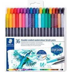 Staedtler rotulador doble punta de fibra acuarelables design journey colores -36u- - Imagen 1