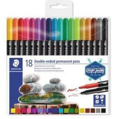 Staedtler rotulador permanente doble punta design journey colores -18u- - Imagen 1