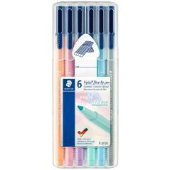 Staedtler rotulador triplus color 323 c/surtidos pastel estuche 6u