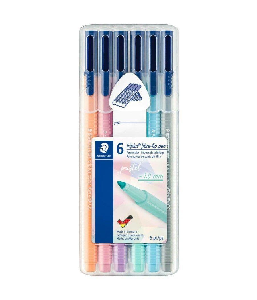 Staedtler rotulador triplus color 323 c/surtidos pastel -estuche 6u- - Imagen 1