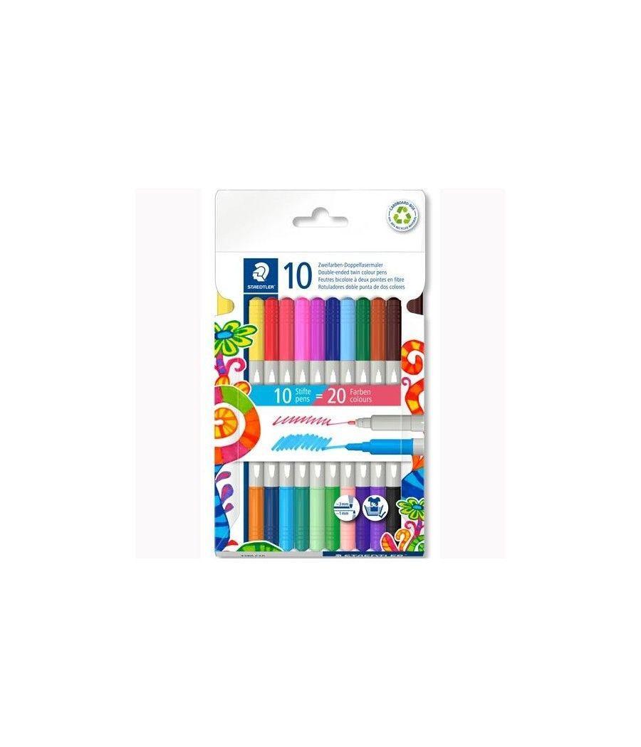 Staedtler estuche 10 rotuladores noris 3280 doble punta c/surtidos - Imagen 1