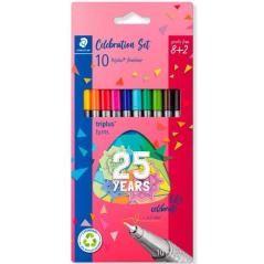 Staedtler estuche 8+2 rotuladores triplus fineliner 334 punta superfina c/surtidos - Imagen 1