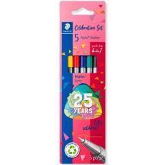 Staedtler estuche 4+1 rotuladores triplus fineliner 334 punta superfina c/surtidos - Imagen 1