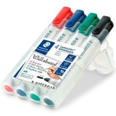 Staedtler rotulador pizarra blanca lumocolor punta redonda colores surtidos -estuche de 4u- - Imagen 1