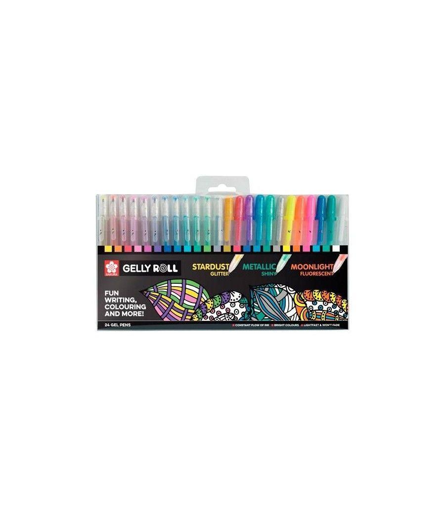 Talens sakura estuche 24 bolÍgrafos gelly roll mixed colores surtidos - Imagen 1