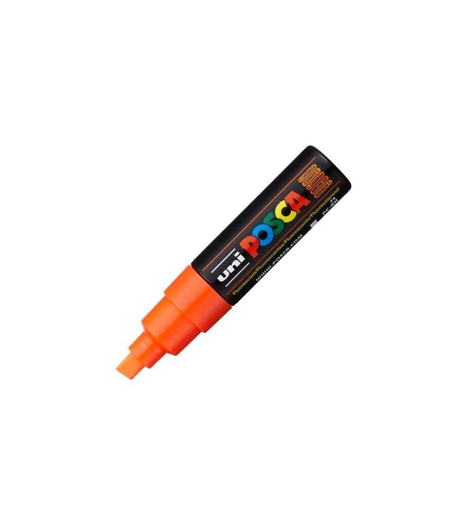 Uniball marcador posca pc-8k no permanente punta biselada 8.0mm naranja fluor - Imagen 1