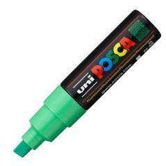 Posca marcador pc-8k no permanente punta biselada 8.0mm verde fluor